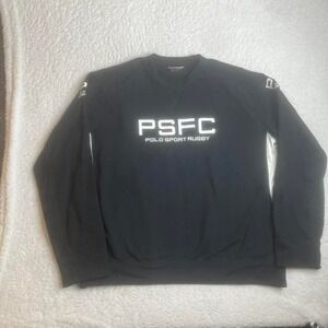 Polo‎ sport rugby men's black crew neck sweatshirt outdoors sports xl